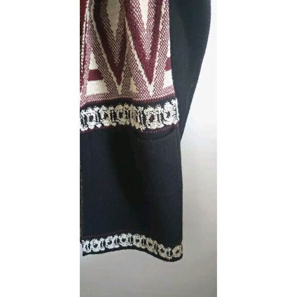 BCBG maxazria Multi Colored Aztec tribal southwestern Style Career cardigan M - Picture 6 of 11